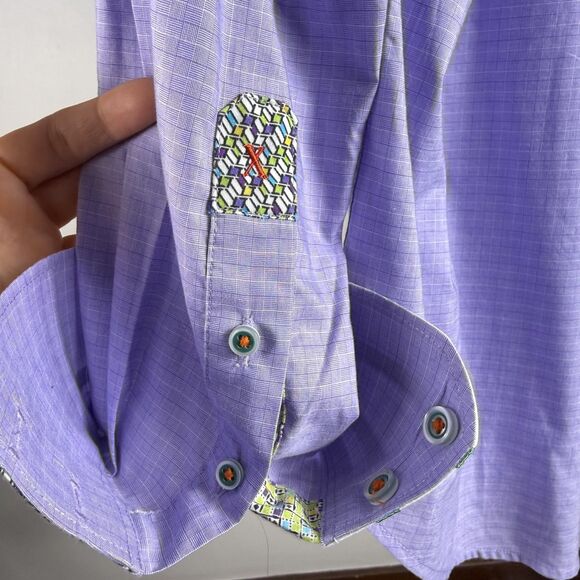 3 Robert Graham Men’s Shirt Bundle, Size Medium – Three Piece Lot, 100% Cotton - Picture 5 of 15